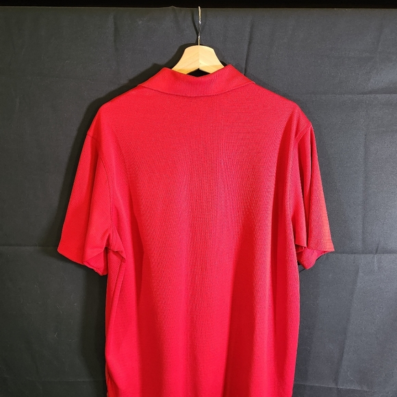 Men's Adidas Red Golf Polo - Picture 3 of 3